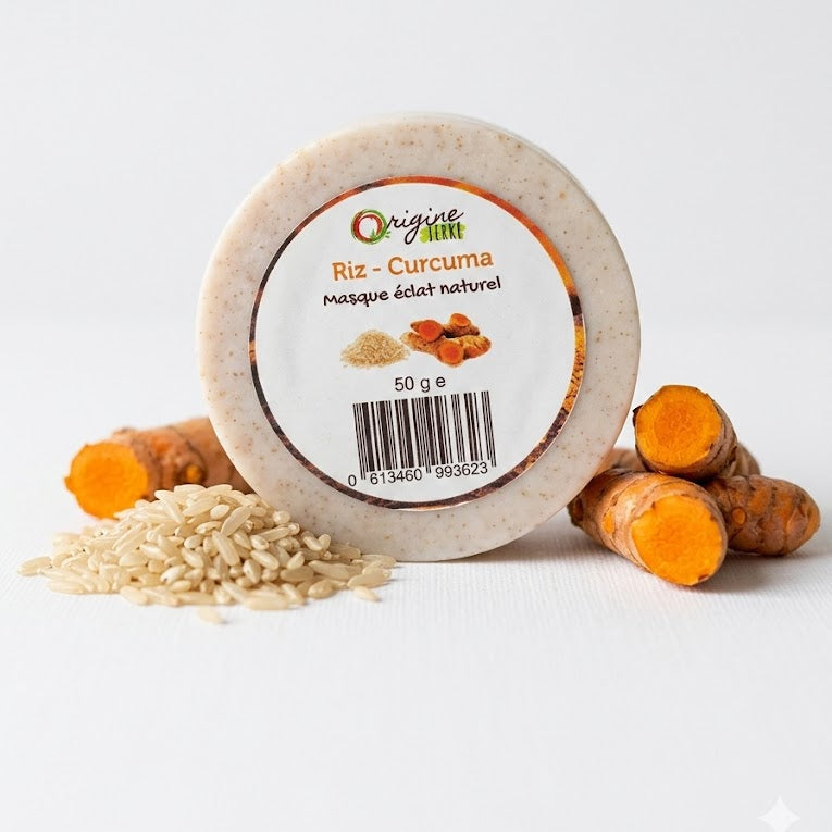 Masque de Visage Riz Curcuma - Origine et terre
